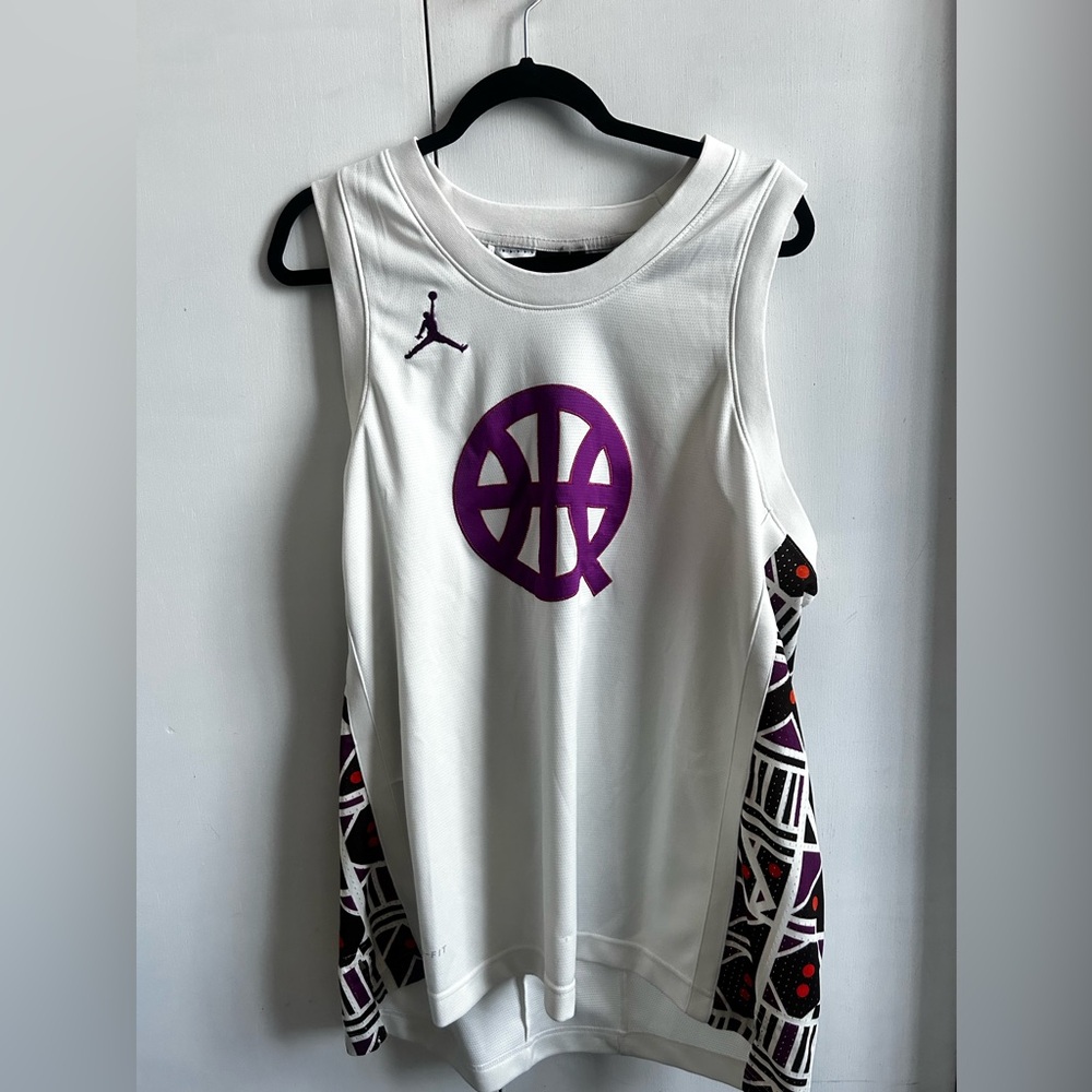 rare white Jordan Quai 54 basketball jersey